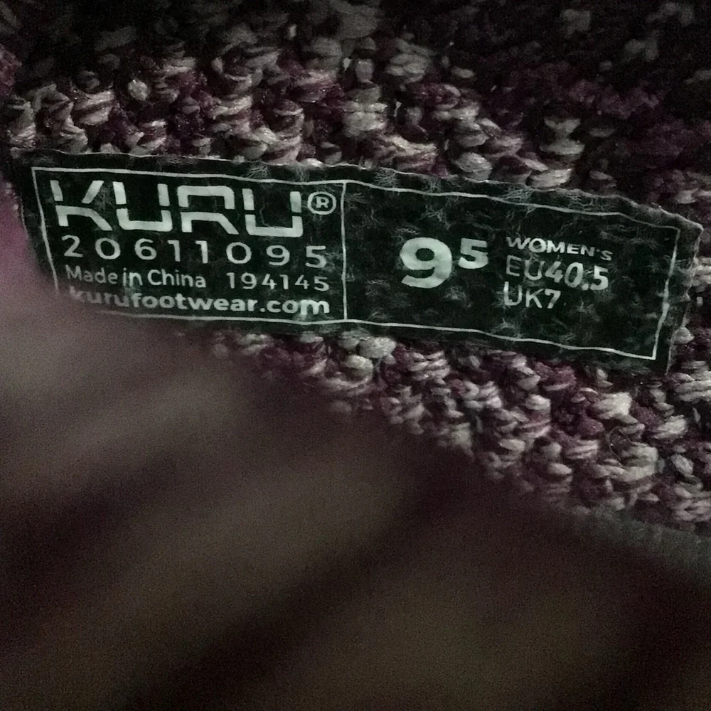 Kuru Stride womens shoes slip on knit sneakers purple size 9.5 - Picture 6 of 7